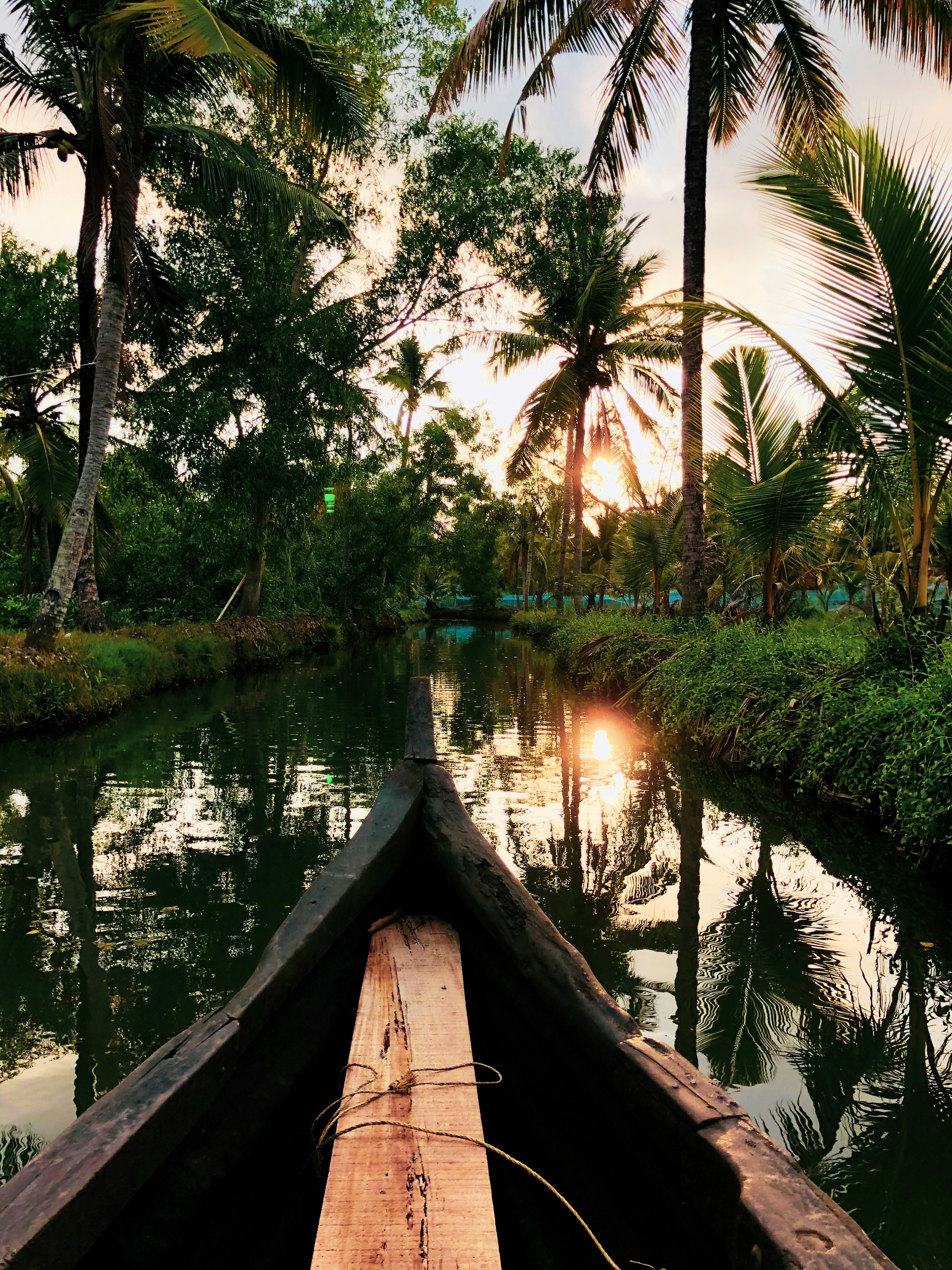 Known as the "Venice of the East," famous for houseboat stays and Vembanad Lake.